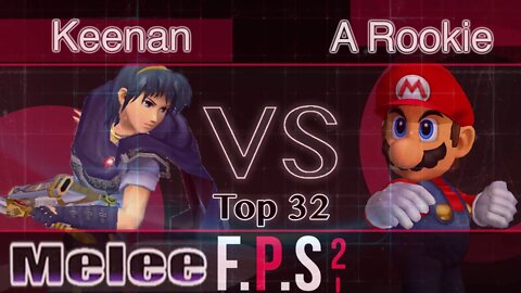 Keenan (Marth) vs. SFS|A Rookie (Mario) - Melee Top 32 - FPS2