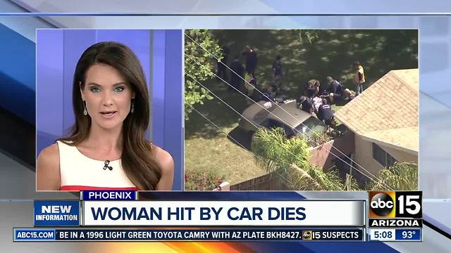 Woman dies after being hit on the sidewalk in Phoenix