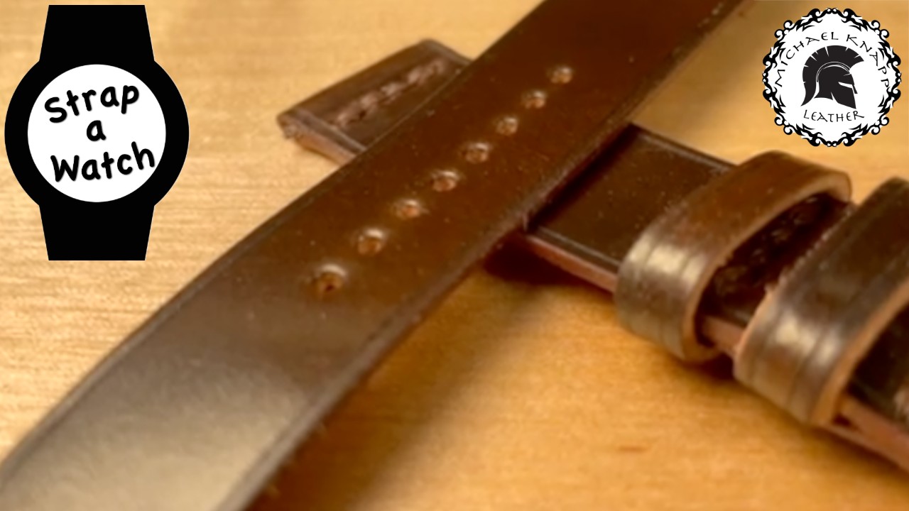 HOW TO MAKE an Unlined Shell Cordovan Leather Watch Strap, wrap stitching or saddle stitching & more