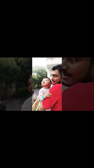 4 months old baby looking outside with papa #shortsvideo #shorts