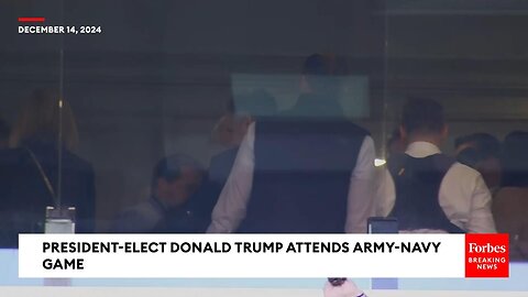 Donald Trump at Army-Navy game with Elon Musk, JD Vance, Mike Johnson