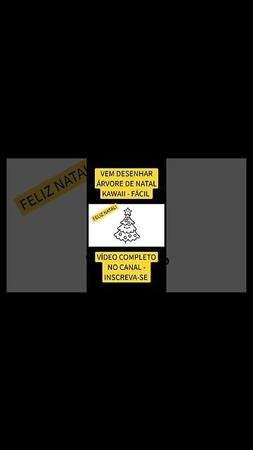COMO DESENHAR ÁRVORE DE NATAL KAWAII - FÁCIL #desenho #desenholivre #shorts #desenhofacil