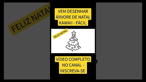 COMO DESENHAR ÁRVORE DE NATAL KAWAII - FÁCIL #desenho #desenholivre #shorts #desenhofacil