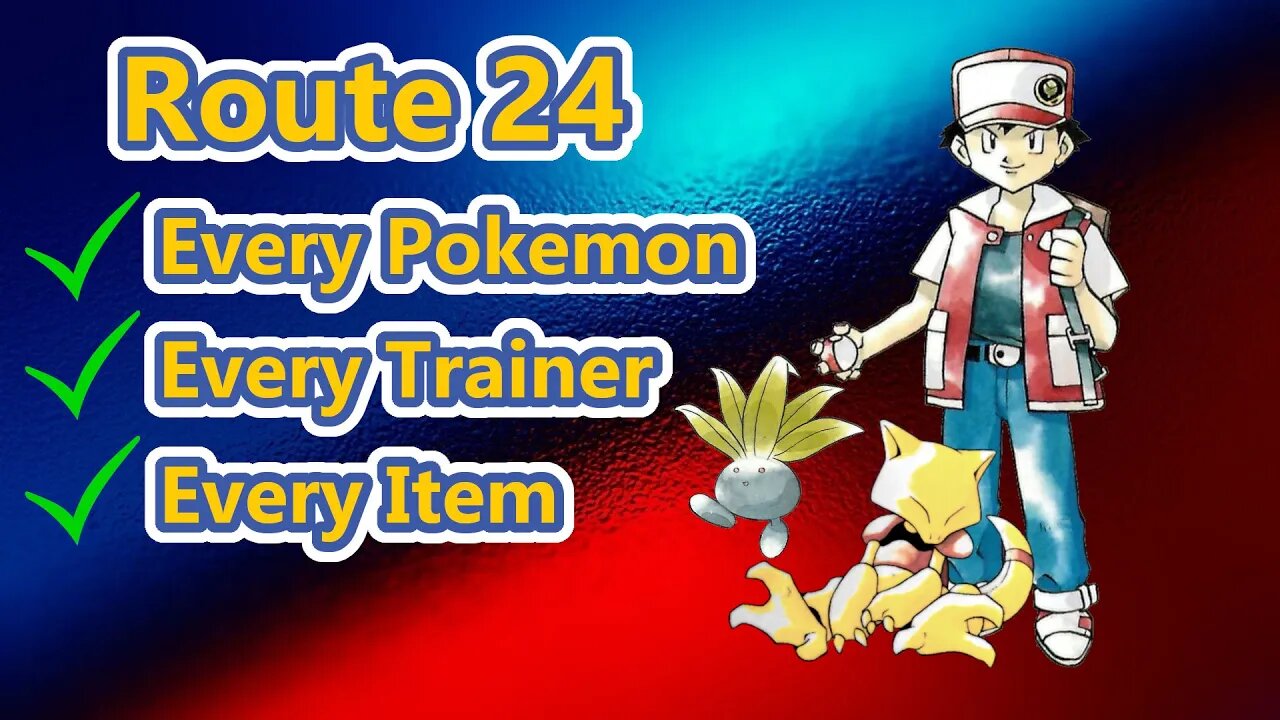 Pokemon Red & Blue Checklist Guide Route 24