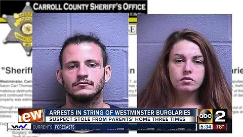 Police say suspect hit parents' home three times