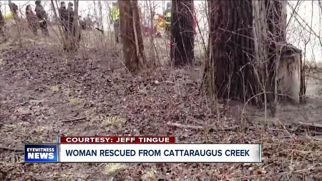 Woman rescued from Cattaraugus Creek