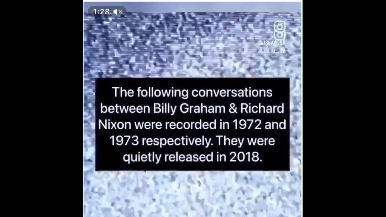 Leaked convo: Nixon & Billy Graham confirms that they were both NOTICING back in the 1970s. 🐀☠️