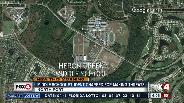 North Port student charged with making verbal threats