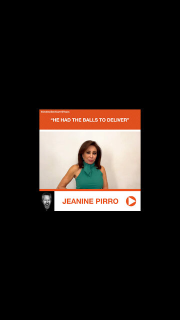 Jeanine Pirro's Tribute to Andrew Breitbart: "He Had the Balls to Deliver”