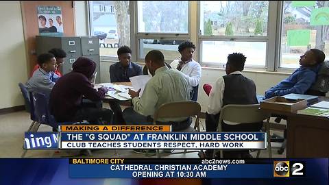 Gentleman's Squad teaches students respect, hard work at Franklin Middle School