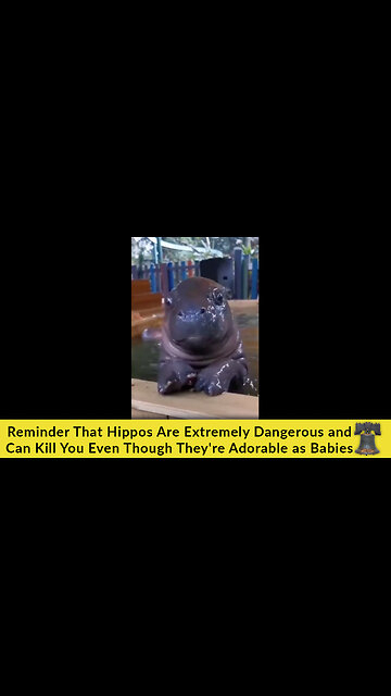 Reminder That Hippos Are Extremely Dangerous and Can Kill You Even Though They're Adorable as Babies