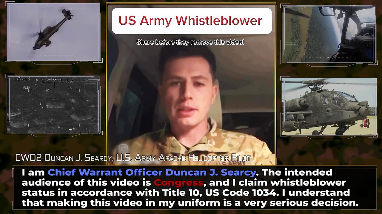 Army Pilot 🔘 Whistleblower 🚁🗣️⚖️ CWO2 D.J. Searcy demands accountability for CV-19 mandate 🚫💉🚫