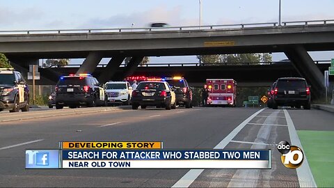 Two men stabbed in San Diego River under Morena Blvd