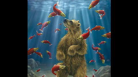 BEAR HUNTING FISH