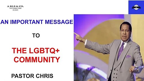 Pastor Chris; An important message to the LGBTQ+ community- must watch!!!