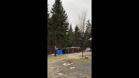 Basketball on the snow