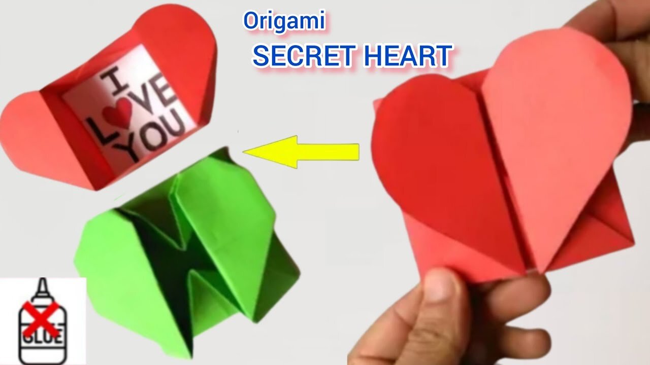 Origami Heart and envelope box - Heart Box Making - Gift Box Making - Paper Craft - HEART BOX