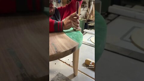 Time to glued the leg #shorts #woodworking #shortvideo #subscribe #reels #table #resin #trending