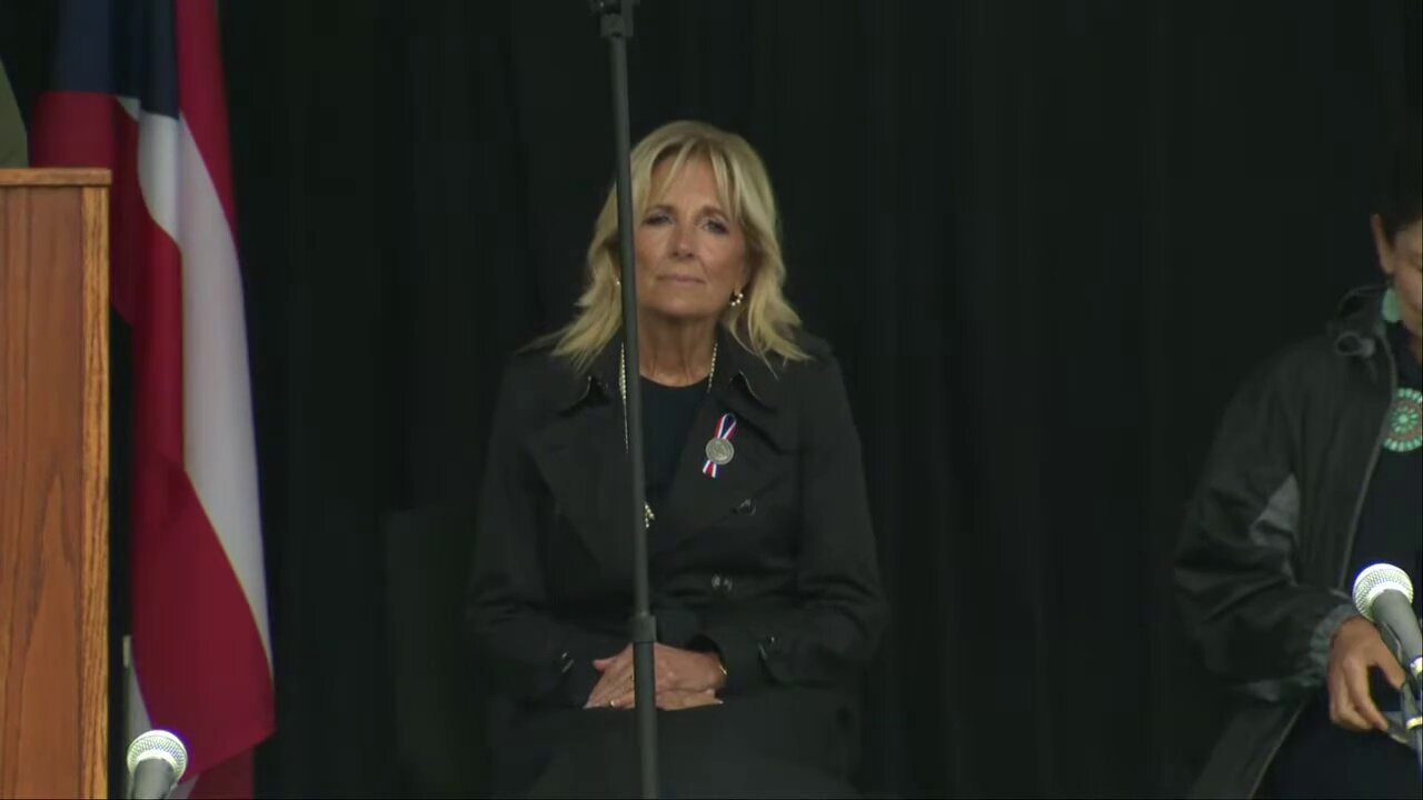 First Lady Jill Biden speaks during 21st annual observance of 9/11 in Pennsylvania