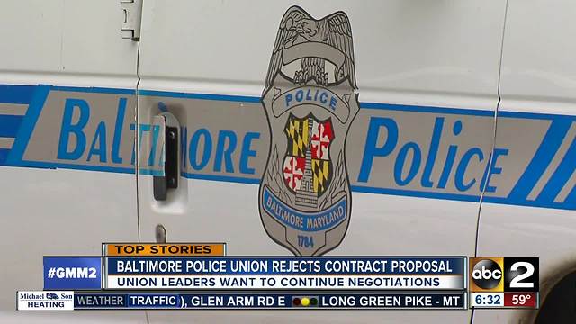 Baltimore Police Union rejects city-proposed contract