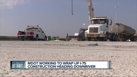 When will I-75 completely re-open at Rouge River project?