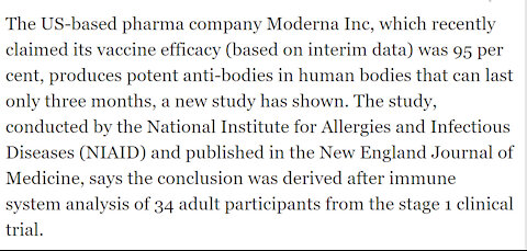 Covid-19 Vaccine Only Lasts Three Months and Nothing About it Makes Sense?