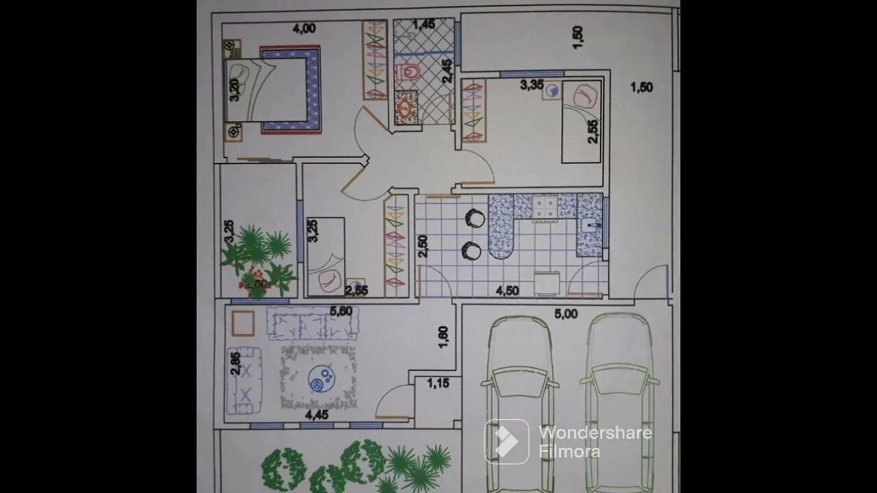 planta baixa com 3 quartos com garagem