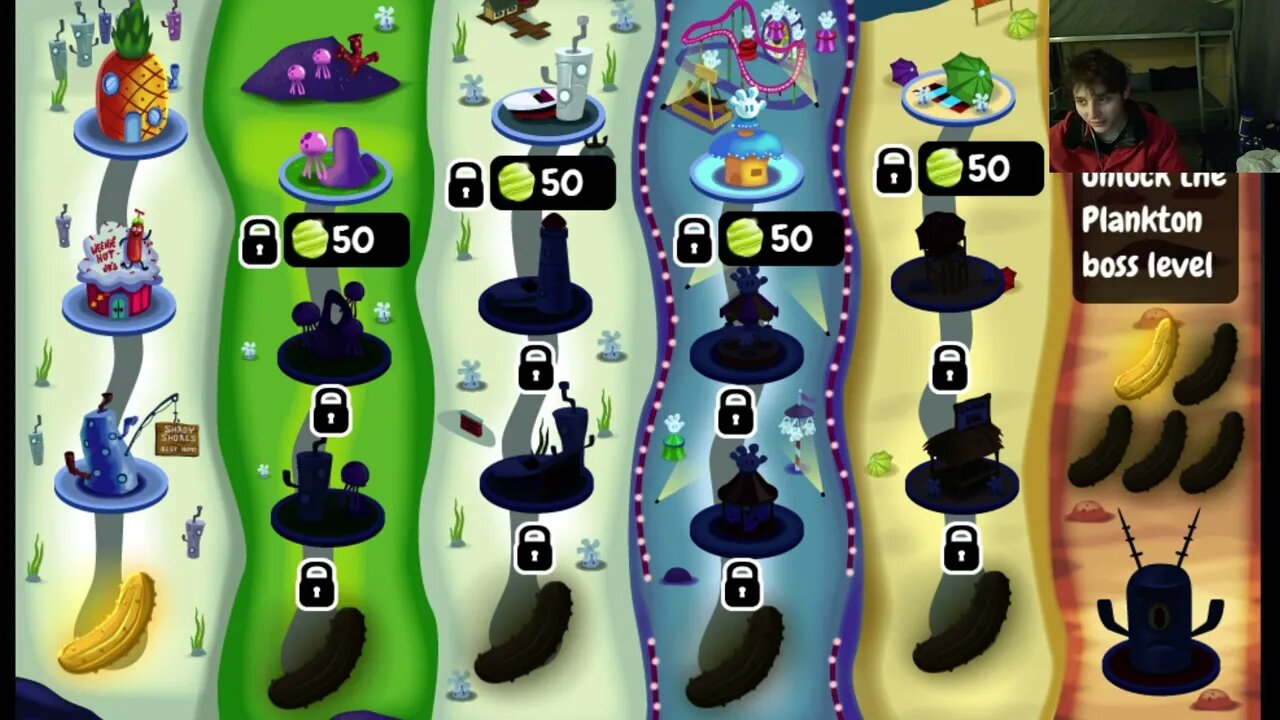 Nickelodeon SpongeBob SquarePants SpongeBob Run Stage 2-1 Walkthrough Gameplay With Live Commentary
