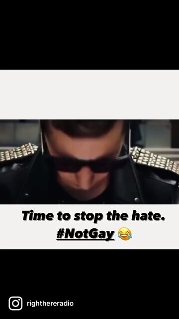 Time to stop the hate. #NotGay 😂
