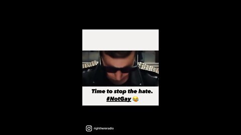 Time to stop the hate. #NotGay 😂