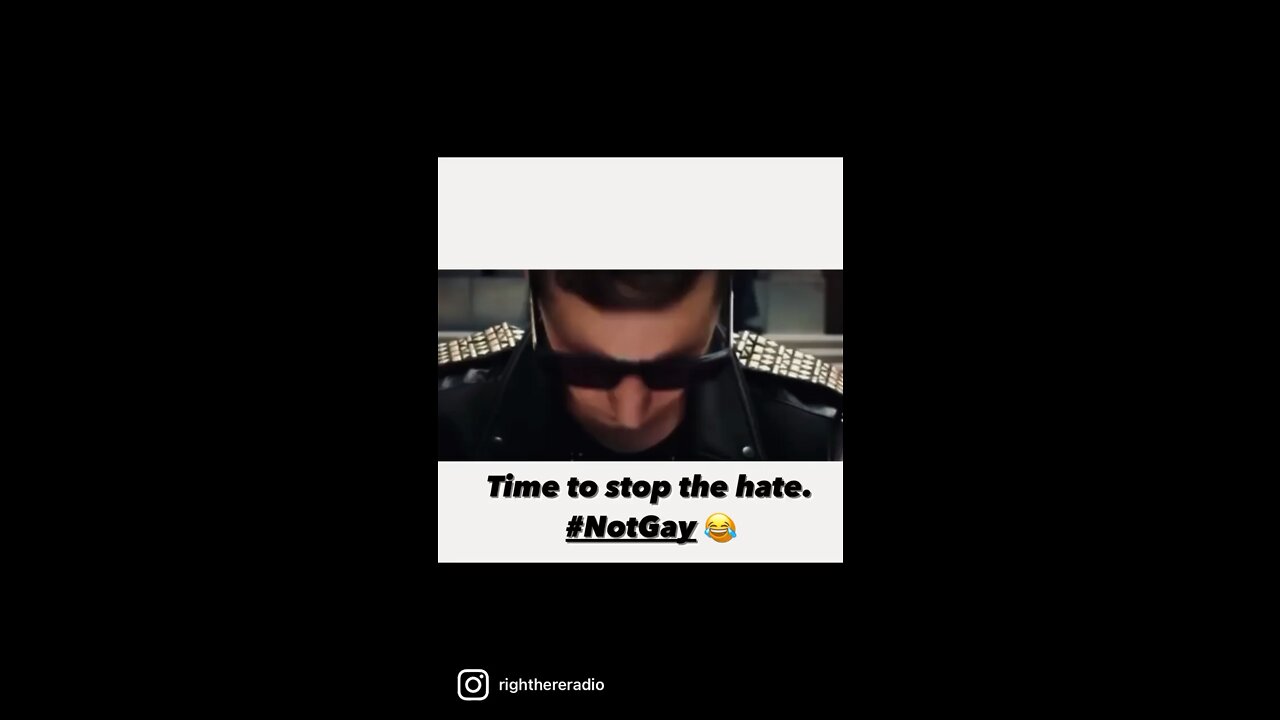 Time to stop the hate. #NotGay 😂