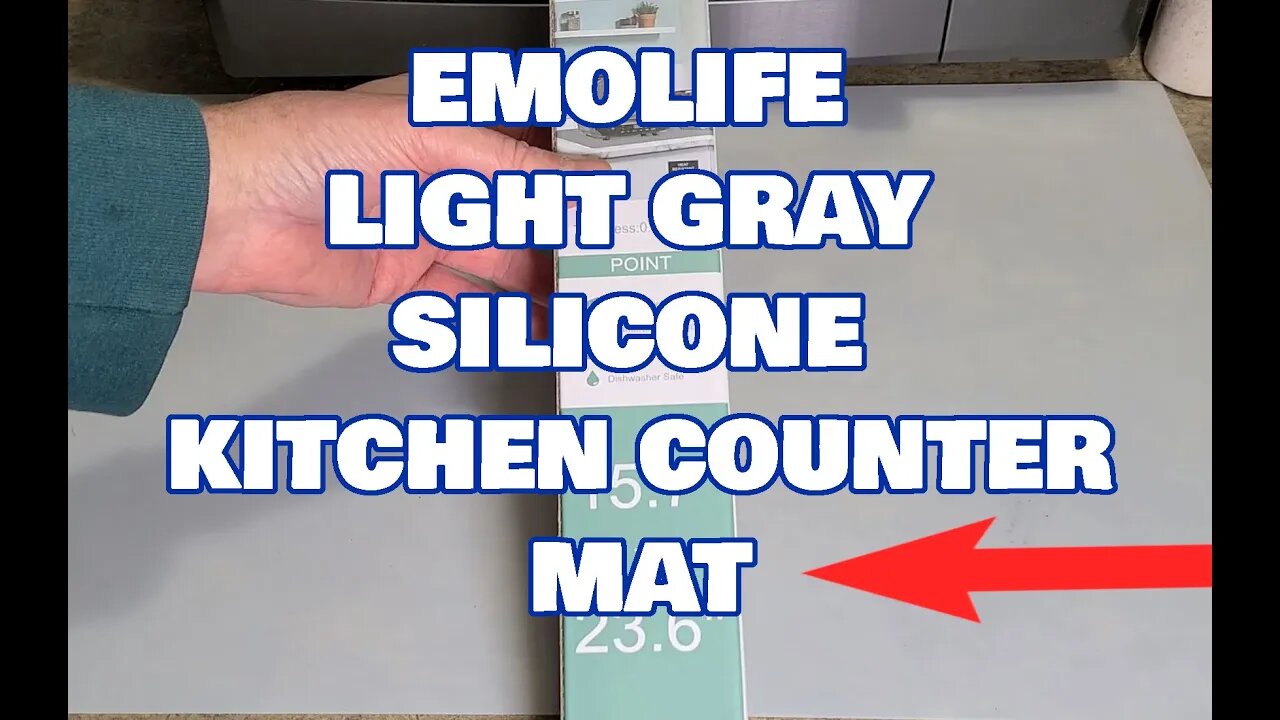 Excellent emolife Light Gray Kitchen Counter Silicone Mat