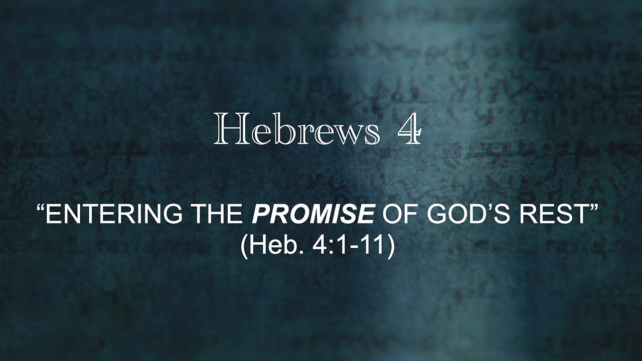 Entering The Promise Of GOD's Rest | Jubilee Worship Center