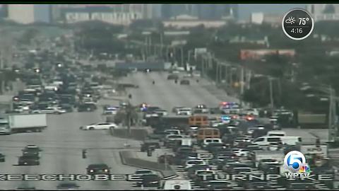 Section of Okeechobee Blvd. shut due to police activity