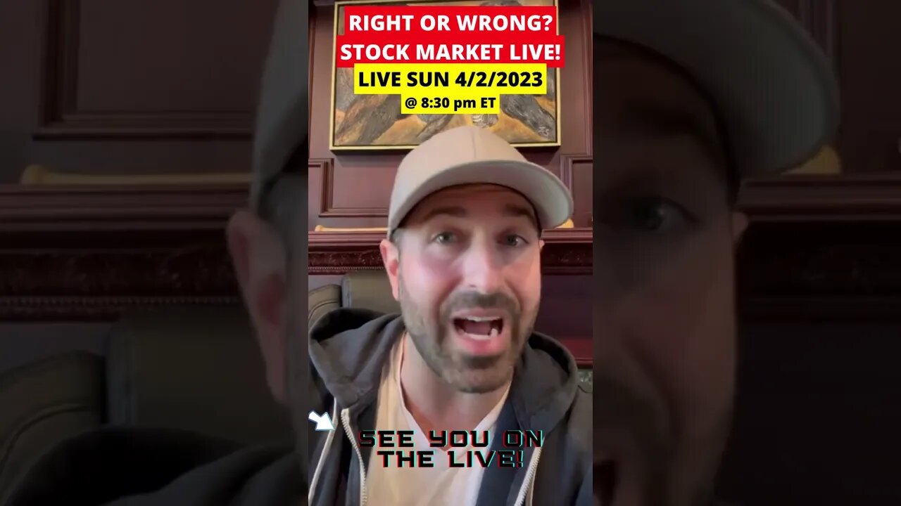 Stock Market LIVE Today 4/3 @ 4pm ET on YouTube!