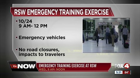 RSW emergency training exercise on Wednesday