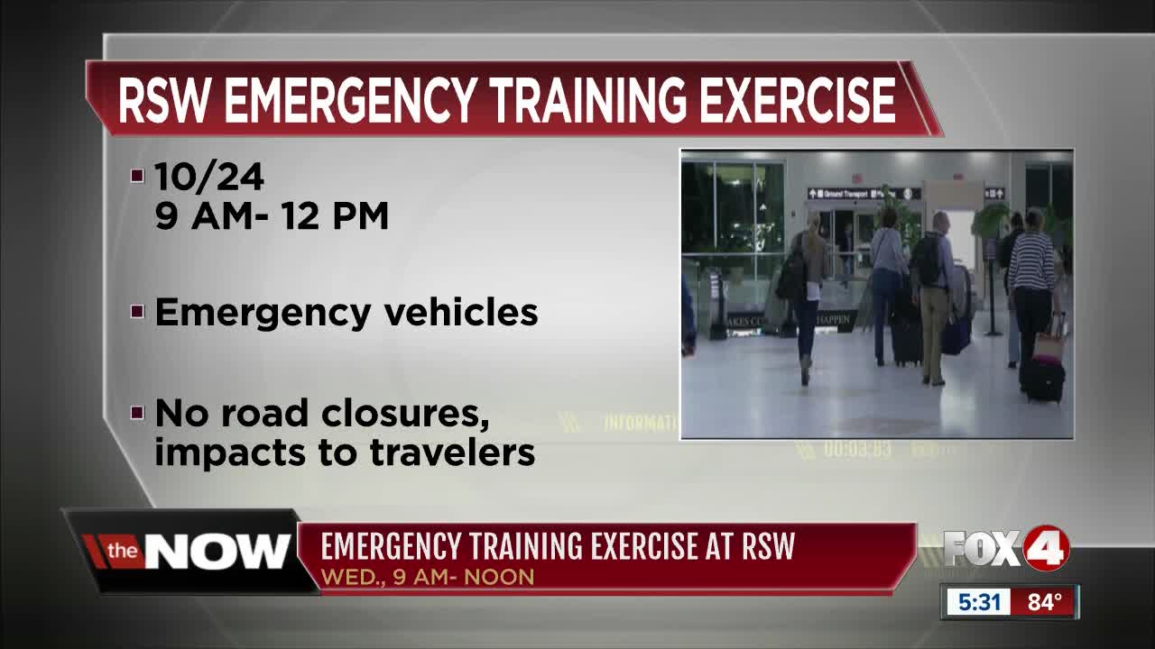 RSW emergency training exercise on Wednesday