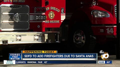 San Diego Fire-Rescue increasing crews ahead of fire weather
