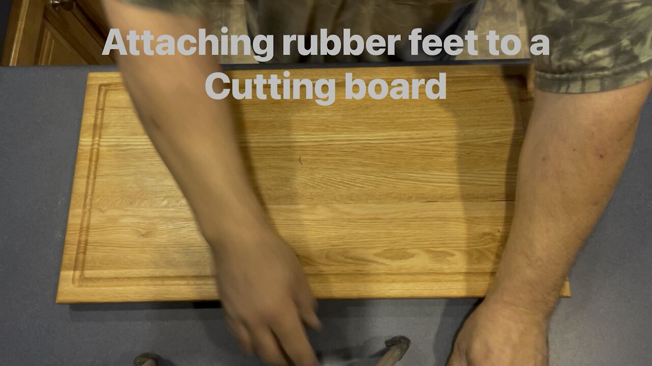 How to attach rubber feet to a cutting board