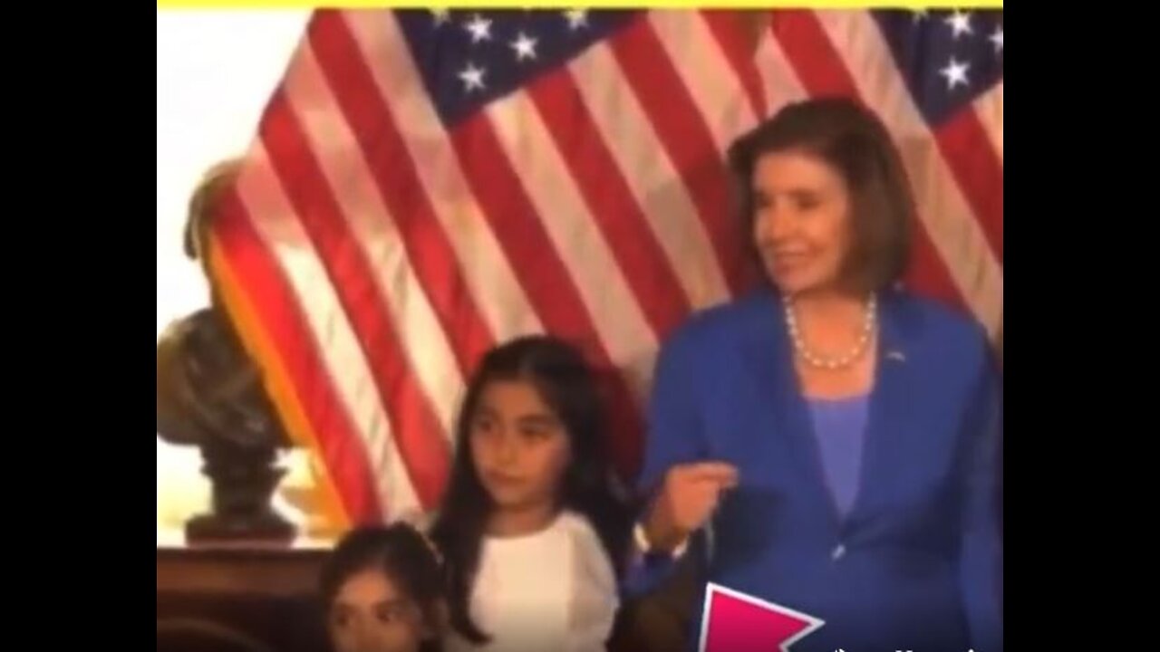 Nancy Pelosi ELBOWS Mayra Flores' young Daughter