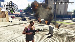 GTA 5 - Trevor's FIVE STAR COP BATTLE (GTA V Funny Moments)