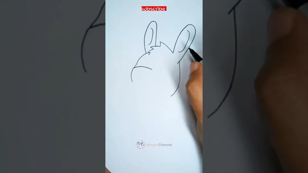 how to draw cute donkey