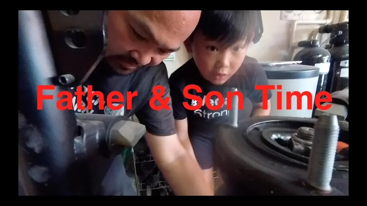 Me and Landen replacing Rear Shock STRUTS Lexus ES350√ Fix it Angel