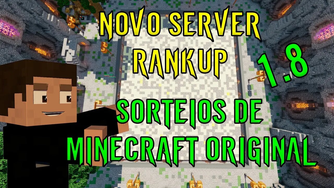 Server de rankup 1.8 com sorteios mensais Inauguração 18:00 14/02 #shorts #rankup #minecraftshorts