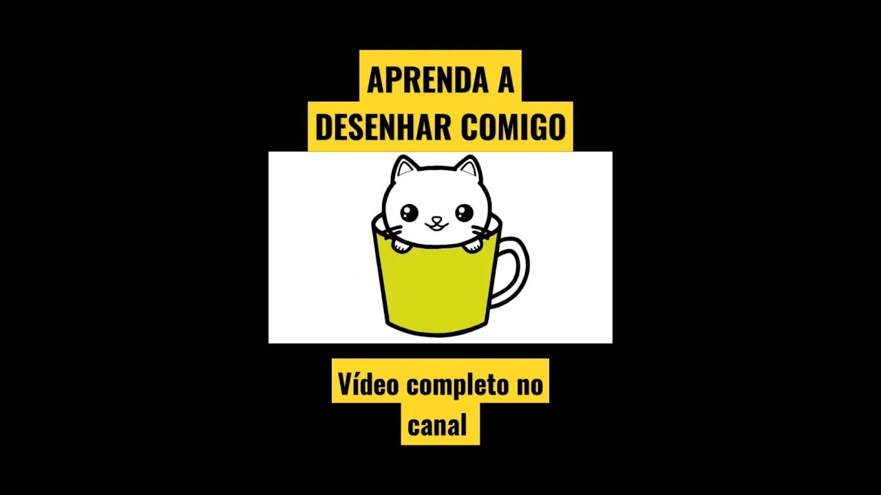 COMO DESENHAR GATINHO KAWAII NA XÍCARA #desenho #desenhofacil #desenhofofo #desenholivre #shorts