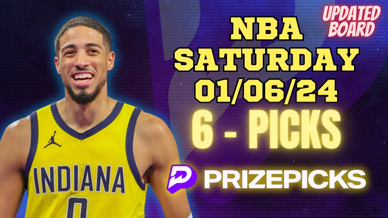 #PRIZEPICKS | BEST PICKS FOR #NBA SATURDAY | 01/06/24 | PROP BETS | #BESTBETS | #BASKETBALL | TODAY