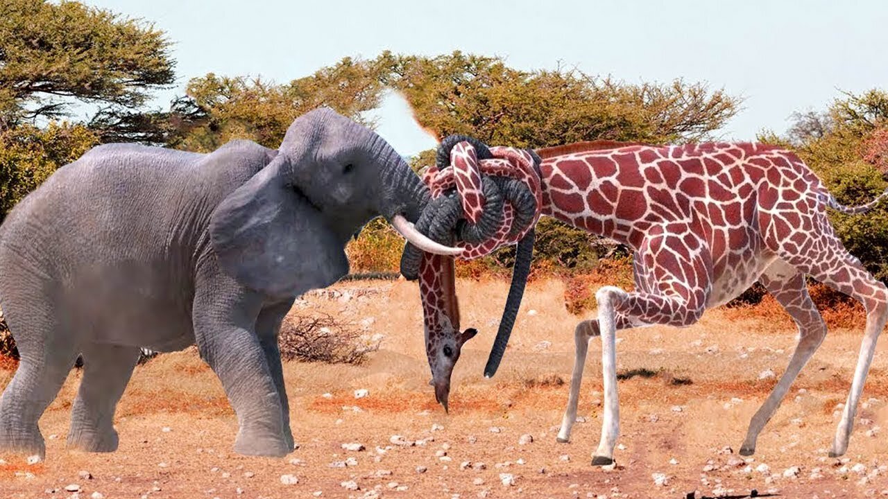 Elephant vs Giraffe