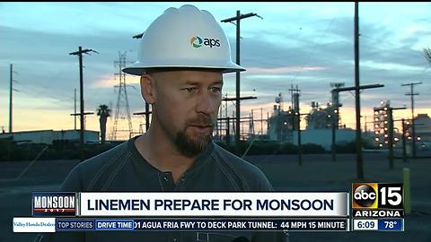 APS linemen prepare for monsoon