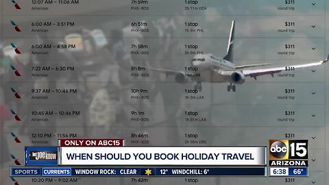 When you should book your holiday travel