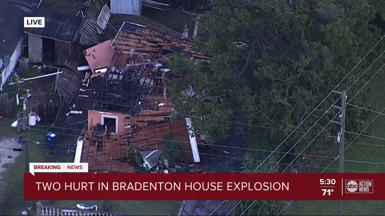 1 firefighter, 2 others injured in house explosion in Manatee County